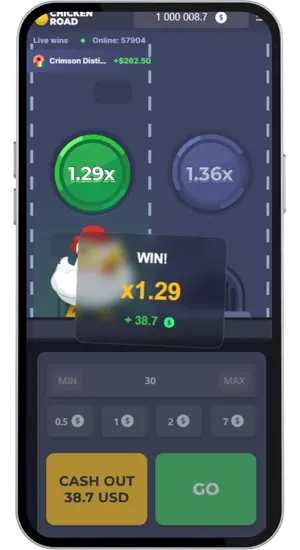 Wypłata gotówki z Chicken Road przy mnożniku 1,29x