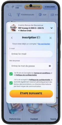 Inscription et jeu