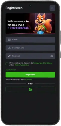Registrieren und spielen