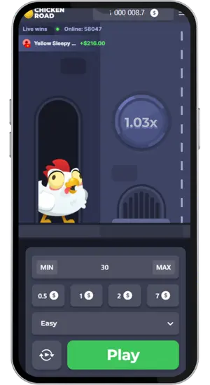 Gra Chicken Road rozpoczyna się z mnożnikiem 1,03x